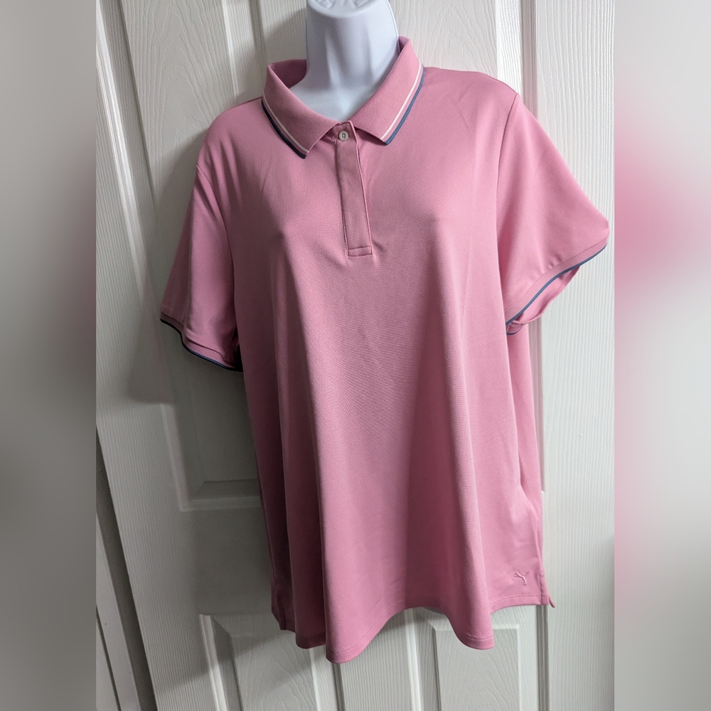 Puma women's Pink Polo Shirt Sz: XXL NWT